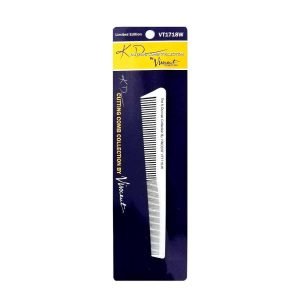 Vincent KD Ceramic White Tapering Comb #VT1718W